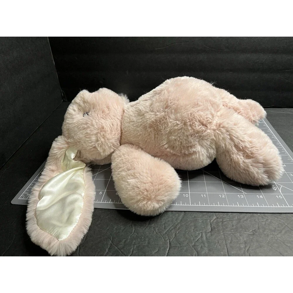 Spark Create Imagine Pink Soft Bunny Rabbit Plush Animal Rattle Satin Ears 14